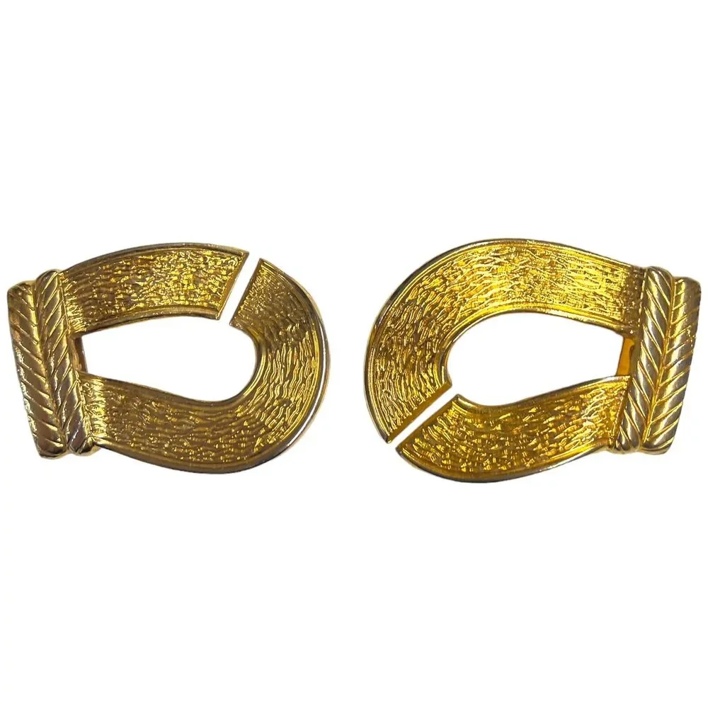 Vintage Statement Gutos W Germany Art Deco Gold Belt Buckle‎